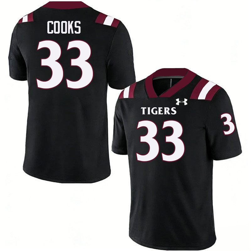Texas Southern Tigers #33 Matthew Cooks College Football Jersey,Uniforms Stitched-Black Texas Southern Tigers #33 Matthew Cooks College Football Jersey,Uniforms Stitched-Black
